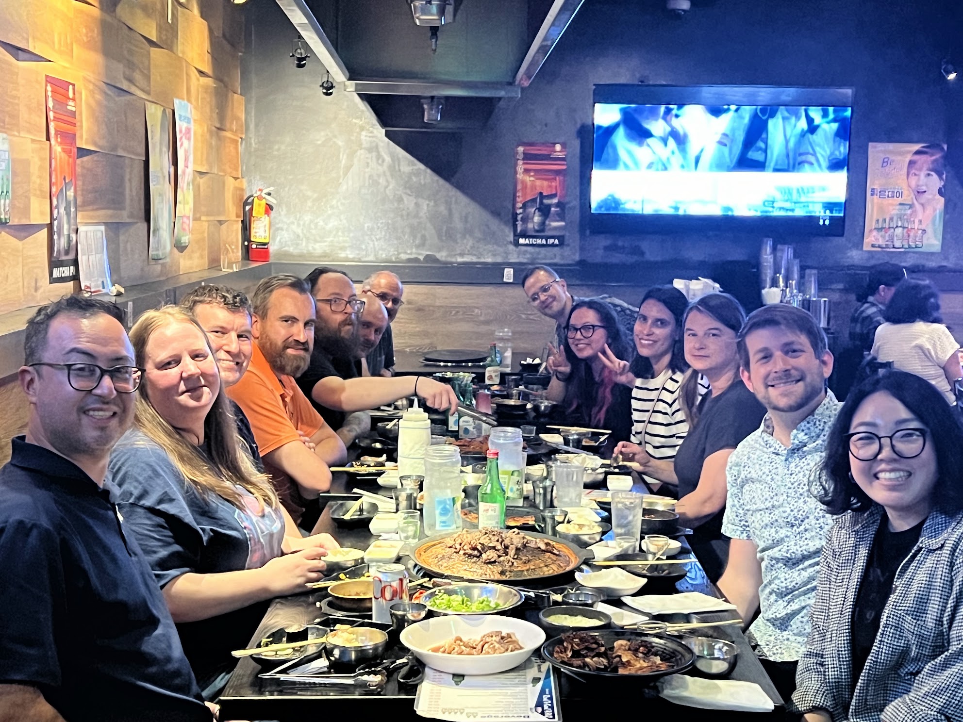 Team dinner at an Asian restaurant