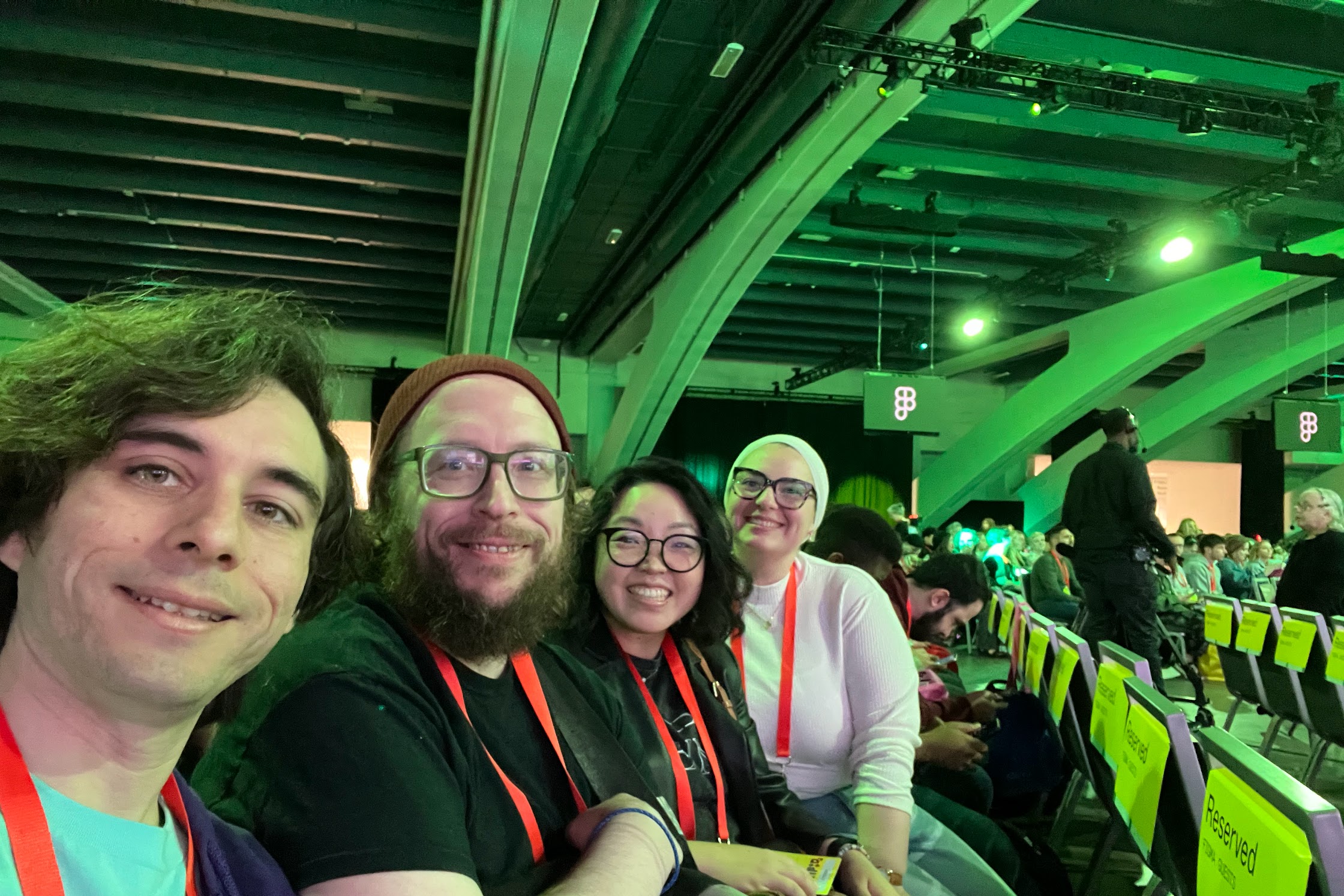 Conference selfie with team members